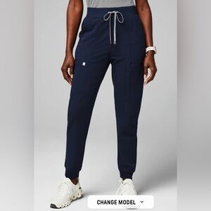 Fabletics High-Rise On Call Jogger Scrubs in navy